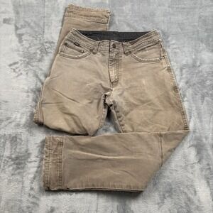 KUHL Hot Rydr Flannel Lined Pants Men 32x32 Brown Vintage Patina Dye Work